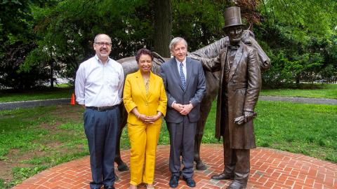 Michael Mason, Dr. Edna Medford, Crosby Kemper at President Lincoln’s Cottage in Washington, D.C.